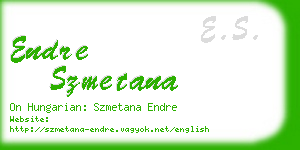 endre szmetana business card